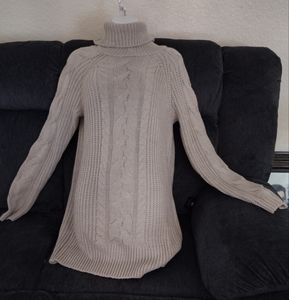 Beige sweater dress or oversized sweater